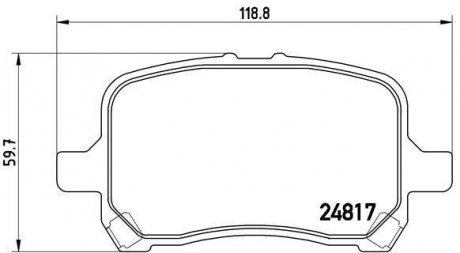 Тормозные колодки, дисковый тормоз (набор) BREMBO P10014 (фото 1)