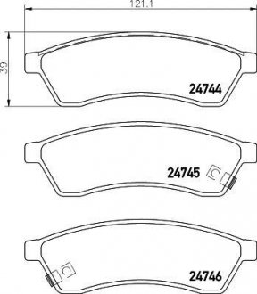 ГАЛЬМІВНІ КОЛОДКИ ДИСКОВІ BREMBO P10 060 (фото 1)