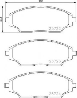 Колодки гальмівні AVEO 14.. BREMBO P10070 (фото 1)