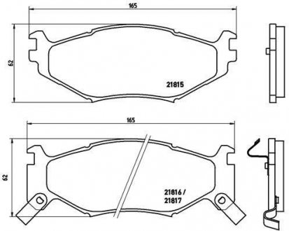 Тормозные колодки, дисковый тормоз (набор) BREMBO P11007