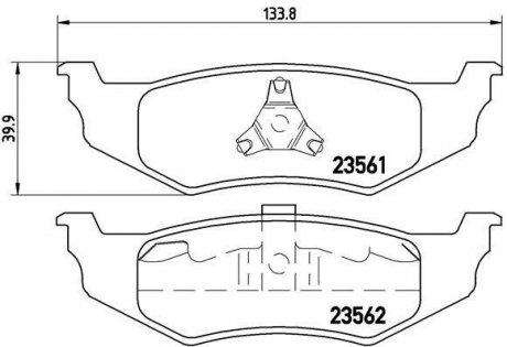 Тормозные колодки, дисковый тормоз (набор) BREMBO P11010