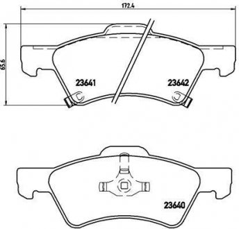 Тормозные колодки, дисковый тормоз (набор) BREMBO P11015