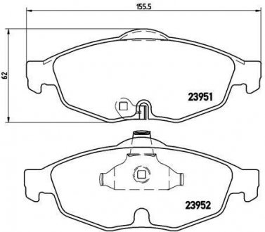 Тормозные колодки, дисковый тормоз (набор) BREMBO P11016