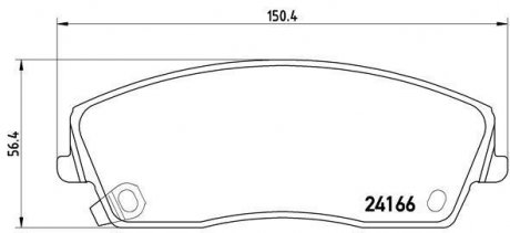 Колодки гальмівні дискові BREMBO P11019