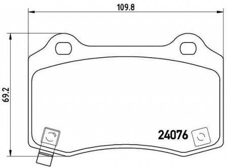 Тормозные колодки, дисковый тормоз (набор) BREMBO P11024