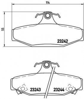 Тормозные колодки, дисковый тормоз (набор) BREMBO P15004