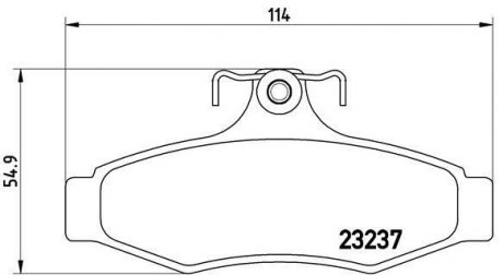 Тормозные колодки, дисковый тормоз (набор) BREMBO P15005 (фото 1)