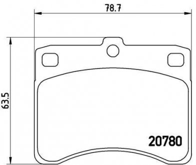 Гальмівні колодки, дискове гальмо (набір) BREMBO P16003 (фото 1)