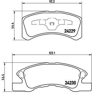 Гальмівні колодки, дискове гальмо (набір) BREMBO P16011