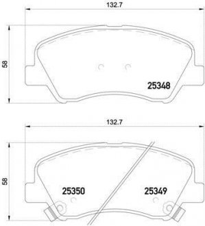 Гальмівні колодки дискові BREMBO P18025