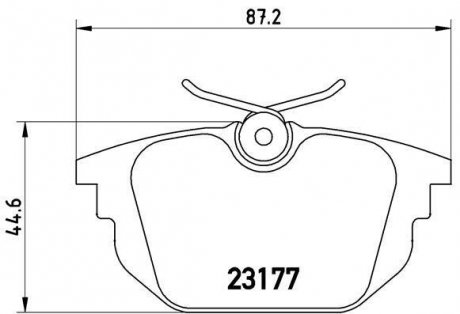 Гальмівні колодки, дискове гальмо (набір) BREMBO P23026