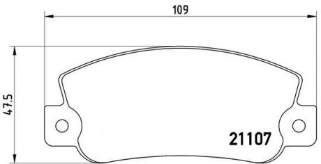 Гальмівні колодки, дискове гальмо (набір) BREMBO P23032