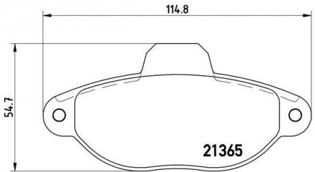 Тормозные колодки, дисковый тормоз (набор) BREMBO P23054