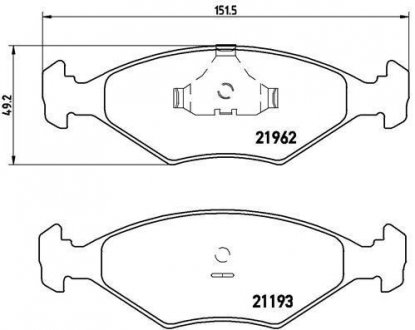 Тормозные колодки, дисковый тормоз (набор) BREMBO P23055