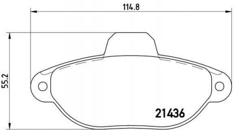 Тормозные колодки, дисковый тормоз (набор) BREMBO P23060 (фото 1)