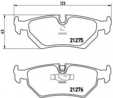 Тормозные колодки, дисковый тормоз (набор) BREMBO P23062 (фото 1)