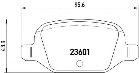 Гальмівні колодки, дискове гальмо (набір) BREMBO P23064 (фото 1)