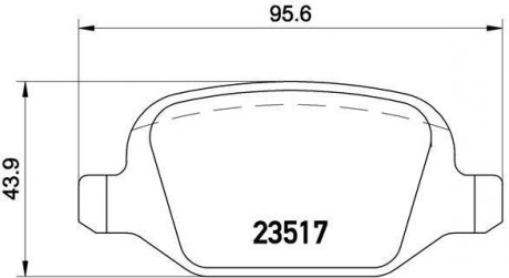 Тормозные колодки, дисковый тормоз (набор) BREMBO P23065 (фото 1)