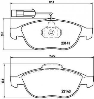 Тормозные колодки, дисковый тормоз (набор) BREMBO P23075