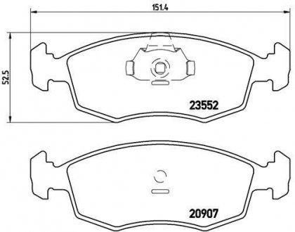 Гальмівні колодки, дискове гальмо (набір) BREMBO P23079