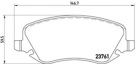 Тормозные колодки, дисковый тормоз (набор) BREMBO P23088