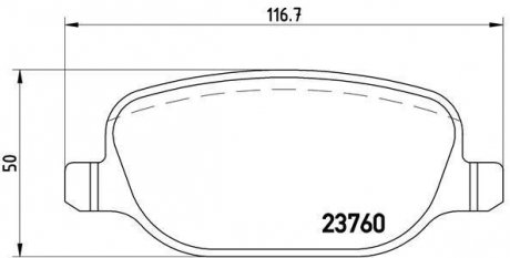 Гальмівні колодки, дискове гальмо (набір) BREMBO P23089 (фото 1)