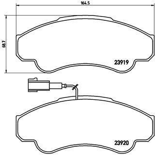 Гальмівні колодки, дискове гальмо (набір) BREMBO P23092 (фото 1)