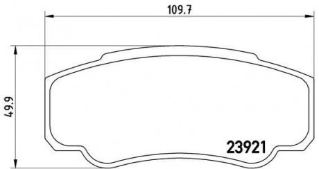 Гальмівні колодки, дискове гальмо (набір) BREMBO P23093 (фото 1)