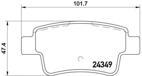 Гальмівні колодки, дискове гальмо (набір) BREMBO P23104 (фото 1)