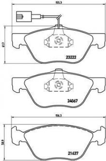 Тормозные колодки, дисковый тормоз (набор) BREMBO P23112