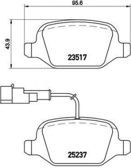 Комплект тормозных колодок, дисковый механизм BREMBO P23 131 (фото 1)