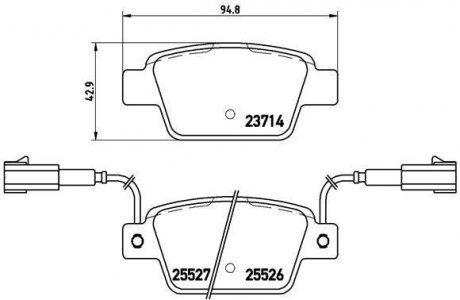 Колодки гальмівні BRAVO MULTIPLA DELTA BREMBO P23135