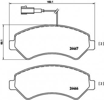 Гальмівні колодки дискові BREMBO P23136