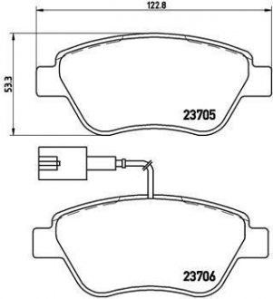 Колодки тормозные дисковые, к-кт. BREMBO P23141