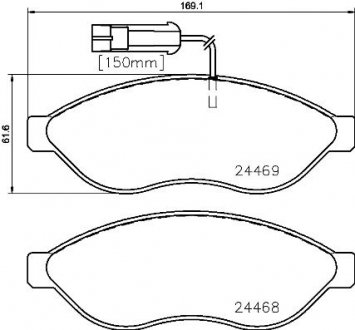 Колодки тормозные JUMPER 06- DUCATO BOXER 2 czujniki /P 61 090/ BREMBO P23143