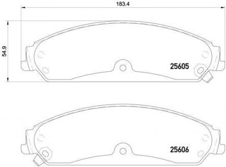 Колодки гальмівні, дискові BREMBO P23149