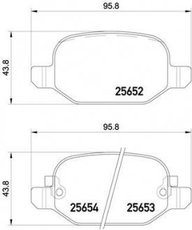 Тормозные колодки дисковые BREMBO P23 150 (фото 1)