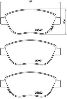 ГАЛЬМІВНІ КОЛОДКИ ДИСКОВІ BREMBO P23 153 (фото 1)