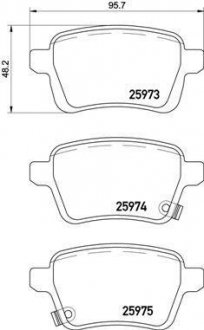 Комплект тормозных колодок, дисковый механизм BREMBO P23 156 (фото 1)