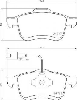 Тормозные колодки дисковые BREMBO P23 163 (фото 1)