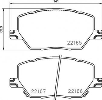 Колодки гальмівні 500X.. BREMBO P23164