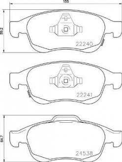 Гальмівні колодки (набір) BREMBO P23165