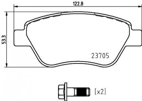 Тормозные колодки.) BREMBO P23169