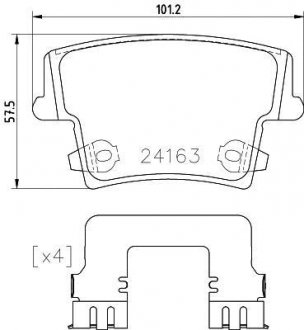 Колодки тормозные CHRYSLER 300.. BREMBO P23175