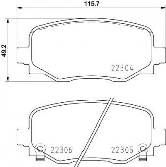 Колодки гальмівні 500X.. BREMBO P23177 (фото 1)