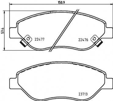 Колодки тормозные FIAT TIPO 15- BREMBO P23178