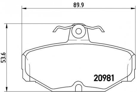 Тормозные колодки, дисковый тормоз (набор) BREMBO P24018