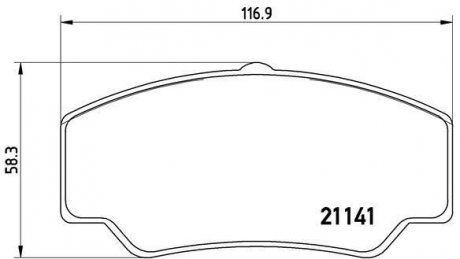 Гальмівні колодки, дискове гальмо (набір) BREMBO P24023