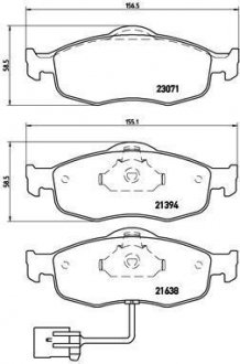 Гальмівні колодки, дискове гальмо (набір) BREMBO P24034