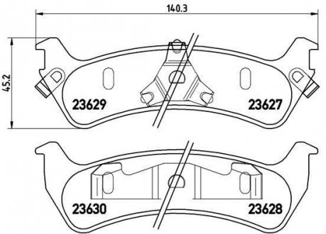 Тормозные колодки, дисковый тормоз (набор) BREMBO P24042